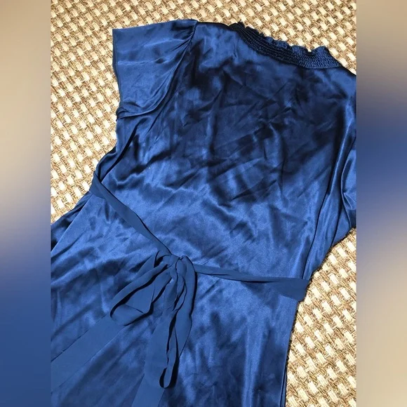 BCBG Maxazria Women’s Size Large Blue Silk Knee Length Dress - Picture 6 of 6